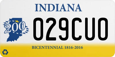 IN license plate 029CUO