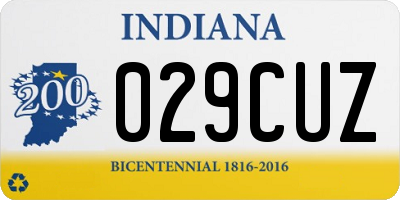 IN license plate 029CUZ