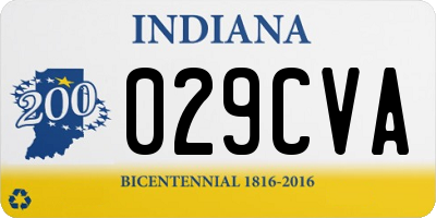 IN license plate 029CVA