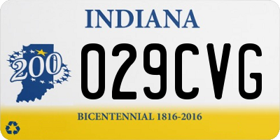 IN license plate 029CVG