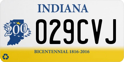 IN license plate 029CVJ