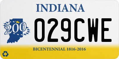 IN license plate 029CWE