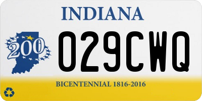 IN license plate 029CWQ