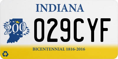 IN license plate 029CYF