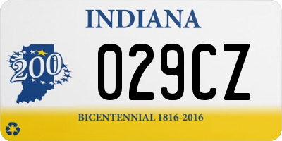 IN license plate 029CZ