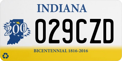 IN license plate 029CZD