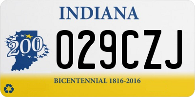 IN license plate 029CZJ