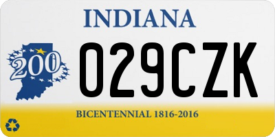 IN license plate 029CZK