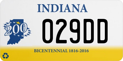 IN license plate 029DD