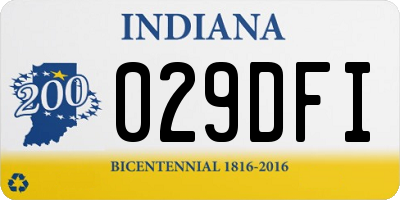 IN license plate 029DFI