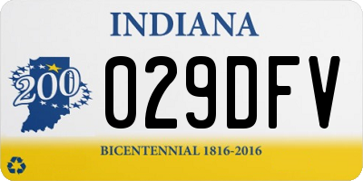 IN license plate 029DFV