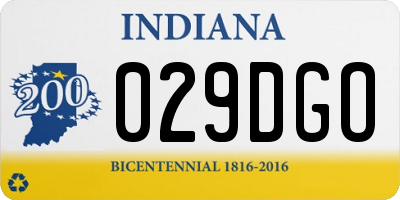 IN license plate 029DGO