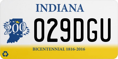 IN license plate 029DGU