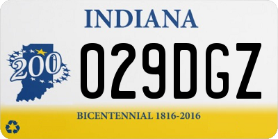 IN license plate 029DGZ