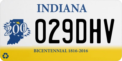 IN license plate 029DHV