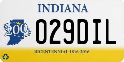 IN license plate 029DIL