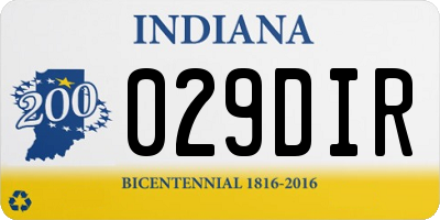 IN license plate 029DIR