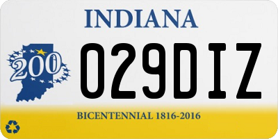 IN license plate 029DIZ
