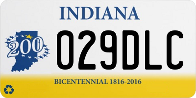 IN license plate 029DLC