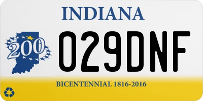 IN license plate 029DNF