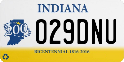 IN license plate 029DNU