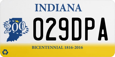 IN license plate 029DPA