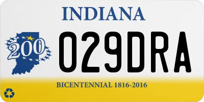 IN license plate 029DRA