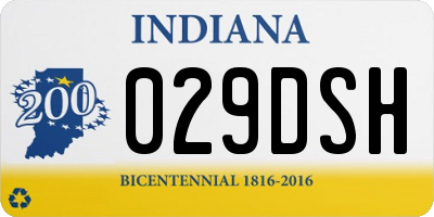 IN license plate 029DSH