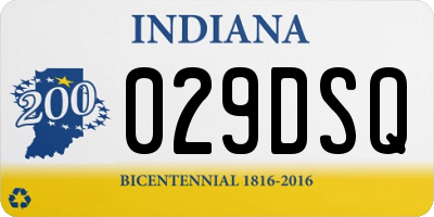 IN license plate 029DSQ