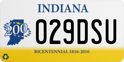 IN license plate 029DSU