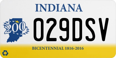 IN license plate 029DSV