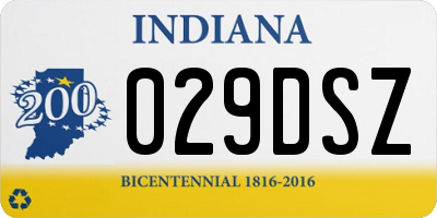 IN license plate 029DSZ