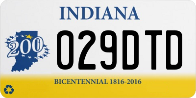 IN license plate 029DTD