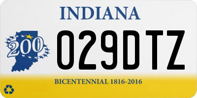 IN license plate 029DTZ