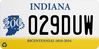 IN license plate 029DUW
