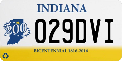 IN license plate 029DVI