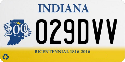 IN license plate 029DVV