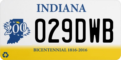 IN license plate 029DWB