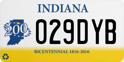 IN license plate 029DYB
