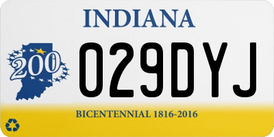 IN license plate 029DYJ