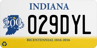 IN license plate 029DYL