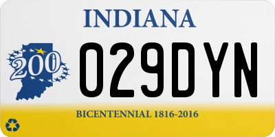 IN license plate 029DYN