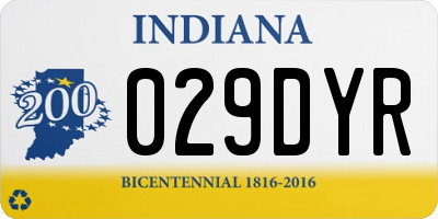 IN license plate 029DYR