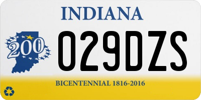 IN license plate 029DZS