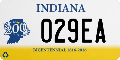 IN license plate 029EA