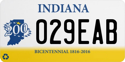 IN license plate 029EAB