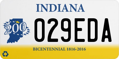 IN license plate 029EDA