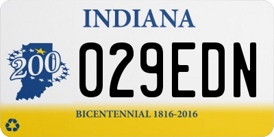 IN license plate 029EDN