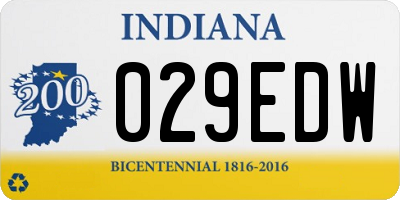IN license plate 029EDW