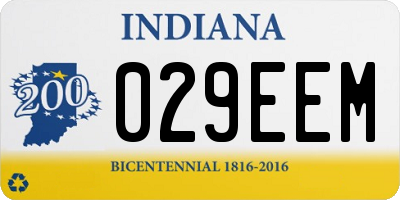 IN license plate 029EEM